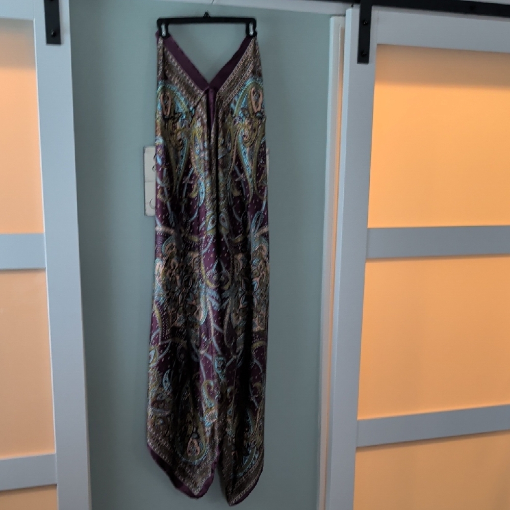 Paisley Maxi Dress in Purple and Gold